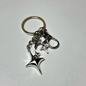 Y2K Silver Star Keychain